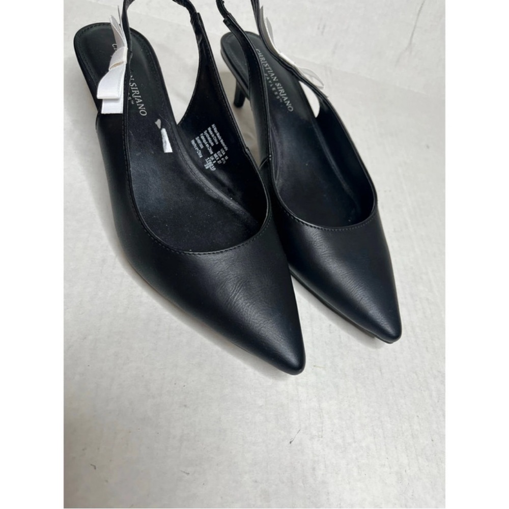 Massimo Dutti Elegant Black Slingback Heels